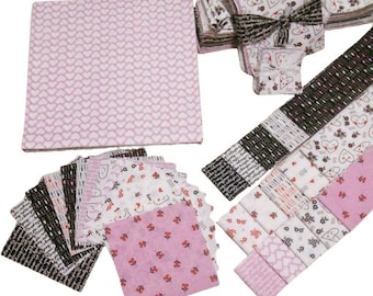 15 Pre-Cut cotton, HEART - XOXO de Camelot Fabrics