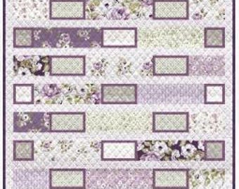 PDF, BOX TROT Quilt, 44'' X 51'', Tutoriel - Morning Lilac de Camelot Fabrics