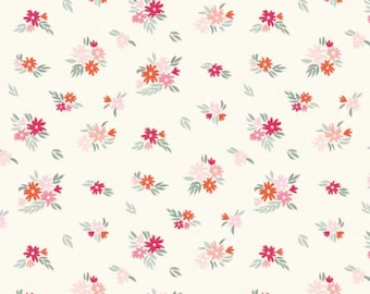 Fabric cotton, FLUTTERING FLORALS, 66240203, 02, Quilt Fabrics, 100% cotton, quilt cotton - Blooming Hearts of Camelot Fabrics