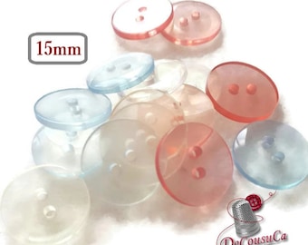 Lot de 12 Boutons, 15MM, bouton de base,