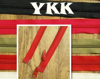 YKK, double slider, 57cm - 66cm, Zipper, SEPARABLE, nylon, for clothes, creation, ZG42