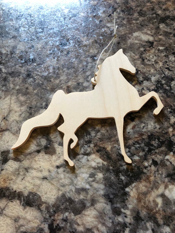 Wood Horse Christmas Tree Ornament Horse Ornament Scroll Saw Etsy