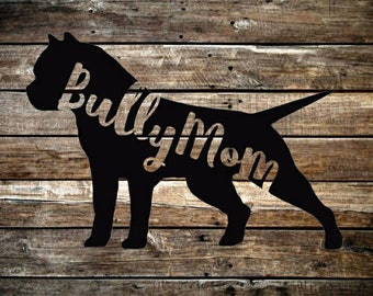 Bully Mom American Bully Dog Breed Decal Dog Mom  PNG for vinyl decals
