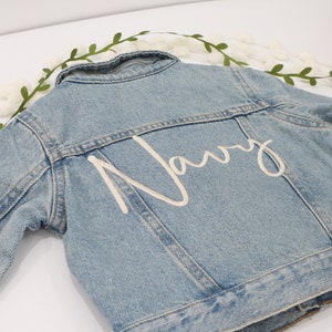 Embroidered Name Jacket, Denim Name Jacket, Kids Denim Jacket, Embroidered Denim Jacket