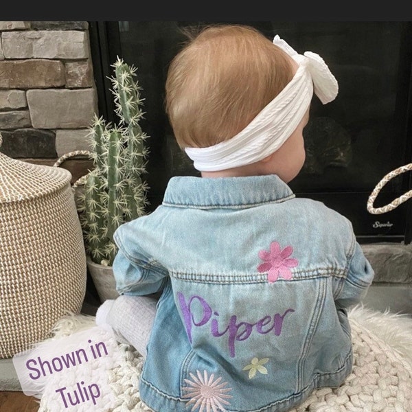 Embroidered Denim Jacket, Custom Denim Jacket, Personalized Denim Jacket, Toddler Denim Jacket, Baby Denim Jacket, Denim Name Jacket