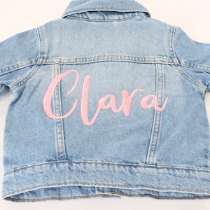 Embroidered Name Jacket, Denim Name Jacket, Kids Denim Jacket, Embroidered Denim Jacket