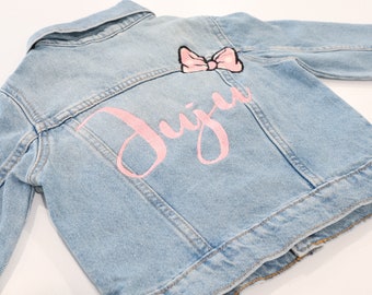 Embroidered Denim Jacket, Custom Denim Jacket, Personalized Denim Jacket, Child Denim Jacket, Denim Name Jacket, Name Jacket