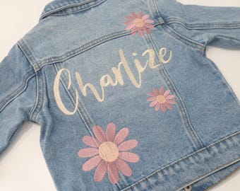 Name Jacket, Embroidered Denim Jacket, Custom Denim Jacket, Personalized Denim Jacket, Child Denim Jacket, Denim Name Jacket