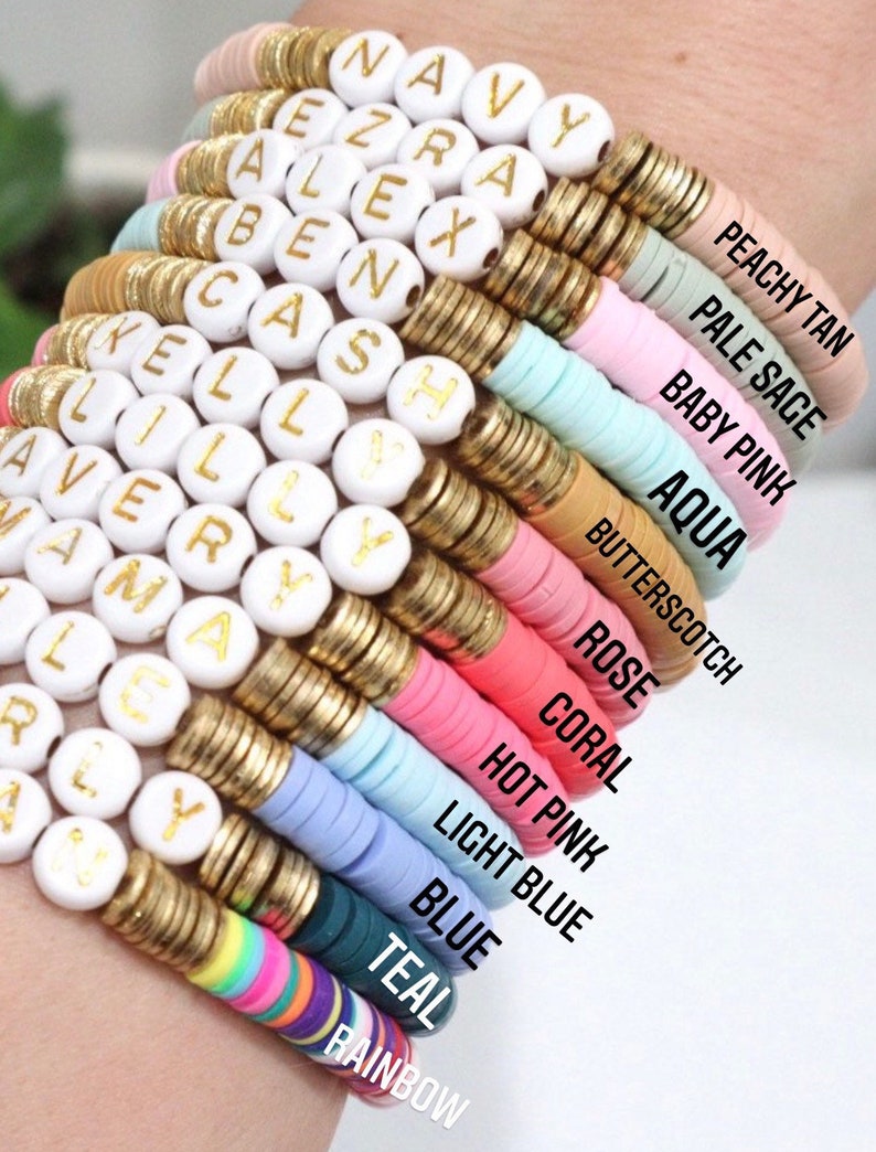 Name Bracelets Custom Name Bracelets NEW COLORS Custom Name - Etsy