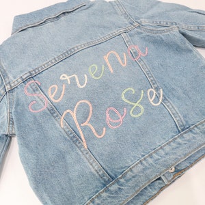 Embroidered Name Jacket, Embroidered Denim Jacket, Custom Denim Jacket, Personalized Denim Jacket