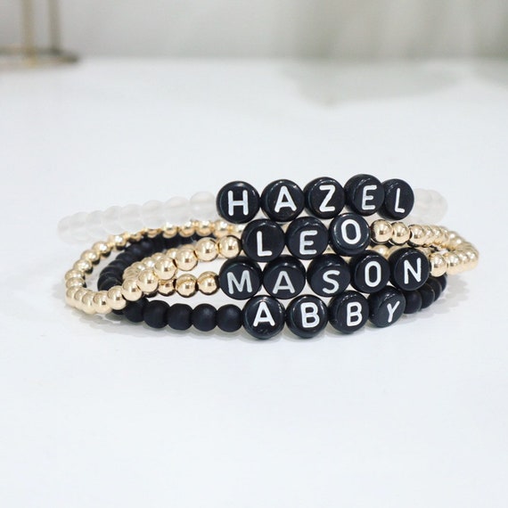 Buy Name Bracelet Customized Name Bracelet Gold Bead Bracelets