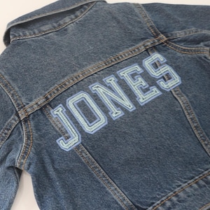 Name Jacket, Embroidered Denim Jacket, Custom Denim Jacket, Personalized Denim Jacket, Child Denim Jacket, Denim Name Jacket