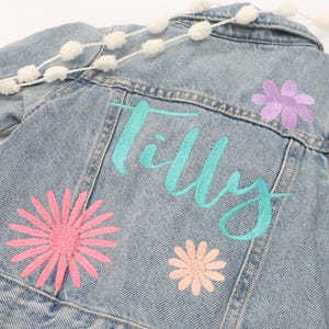 Name Jacket, Embroidered Denim Jacket, Custom Denim Jacket, Personalized Jean Jacket, Embroidered Jean Jacket, Denim Name Jacket