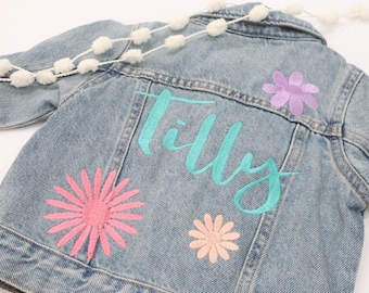 Name Jacket, Embroidered Denim Jacket, Custom Denim Jacket, Personalized Jean Jacket, Embroidered Jean Jacket, Denim Name Jacket