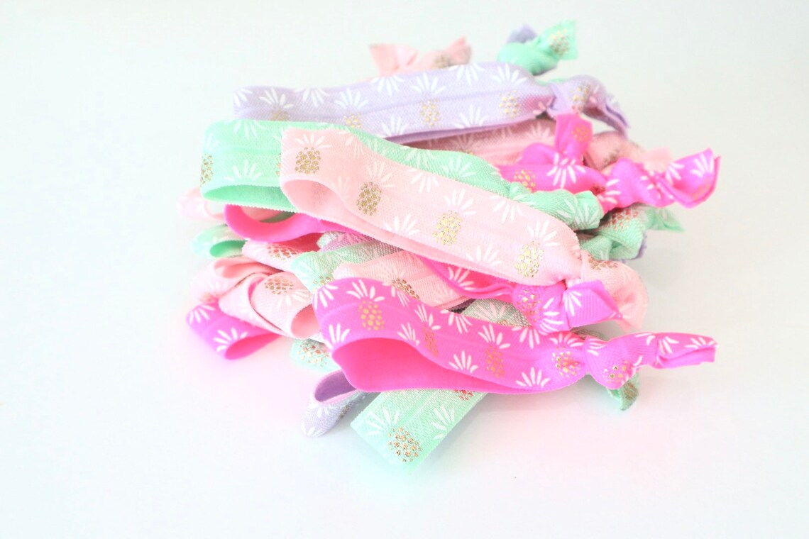 Hair Ties Pineapple's Pineapple Hair Ties Party Favors Etsy