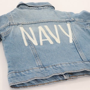Embroidered Name Jacket, Denim Name Jacket, Kids Denim Jacket, Embroidered Denim Jacket