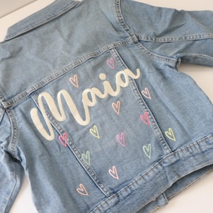 Name Jacket, Embroidered Denim Jacket, Custom Denim Jacket, Personalized Denim Jacket, Child Denim Jacket, Denim Name Jacket