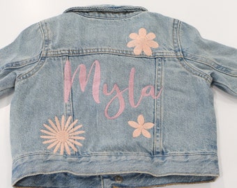 Embroidered Denim Jacket, Custom Denim Jacket, Personalized Denim Jacket, Toddler Denim Jacket, Baby Denim Jacket, Denim Name Jacket