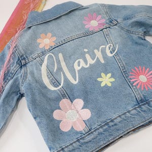 Embroidered Denim Jacket, Custom Denim Jacket, Personalized Denim Jacket, Toddler Denim Jacket, Baby Denim Jacket, Denim Name Jacket