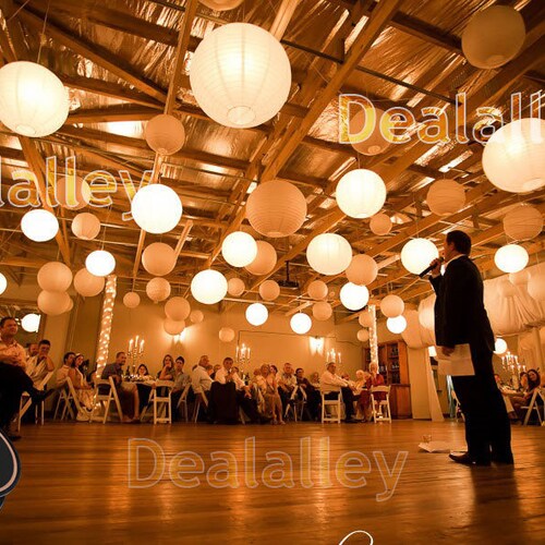 40 Round Chinese White Paper Lantern LED Light Set 5x6" 5x8" 5x10" 10x12" 5x14" 5x16" 5x20" DIY KITS for Wedding Party Event Sky Decoration