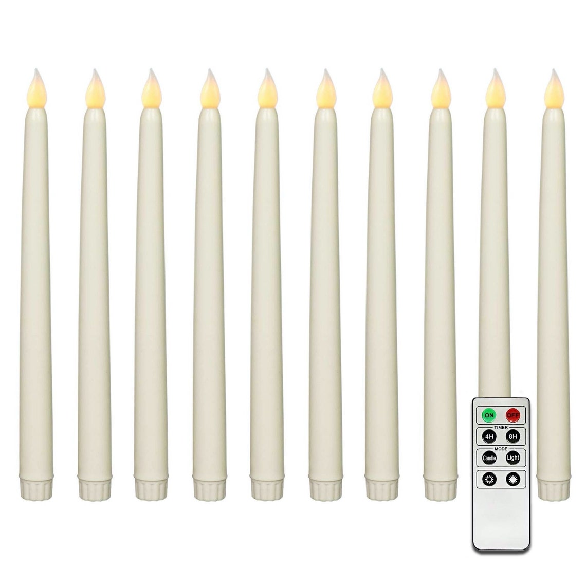 LED Tapered Candlesticks Flameless Candles Battery Operated Etsy