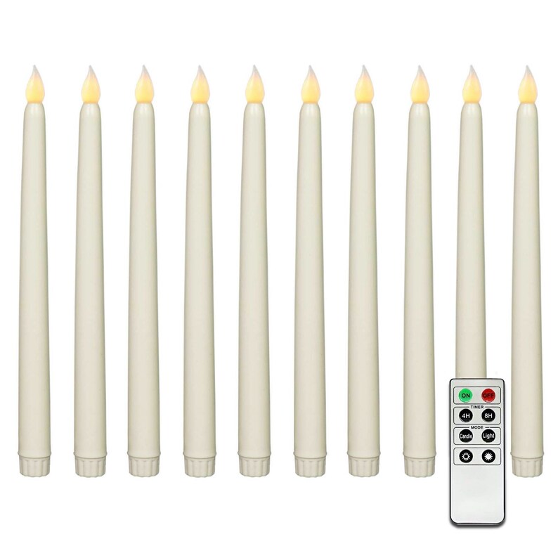 LED Tapered Candlesticks Flameless Candles Battery Operated Etsy
