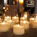 Battery Operated LED Tealight in Warm white, Flameless Votive Tealights with Flickering Bulb Light, Small Electric Fake Tea Candle Realistic 