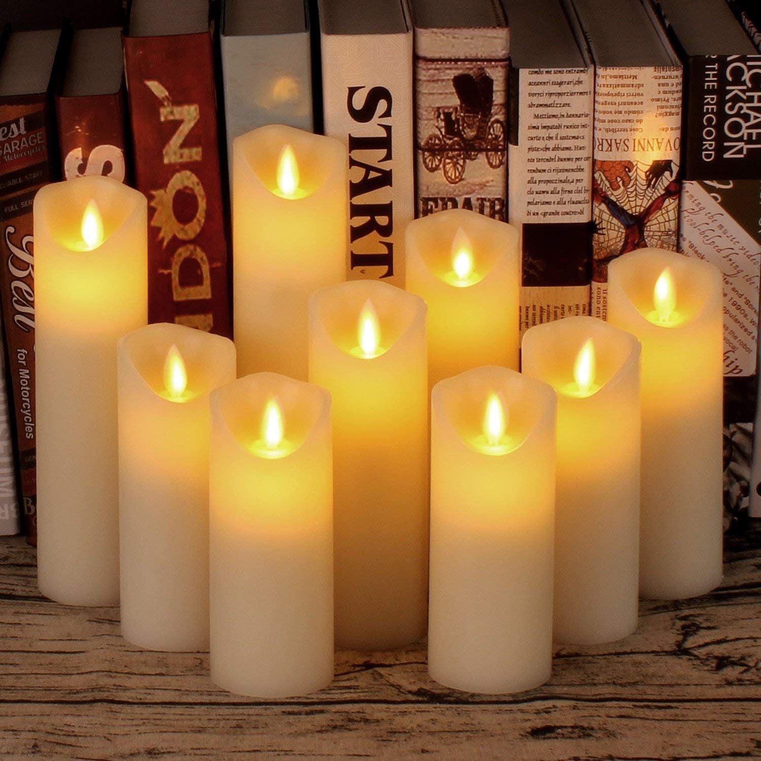 Flameless Candles Set of 9 H 5 5.5 6 Etsy