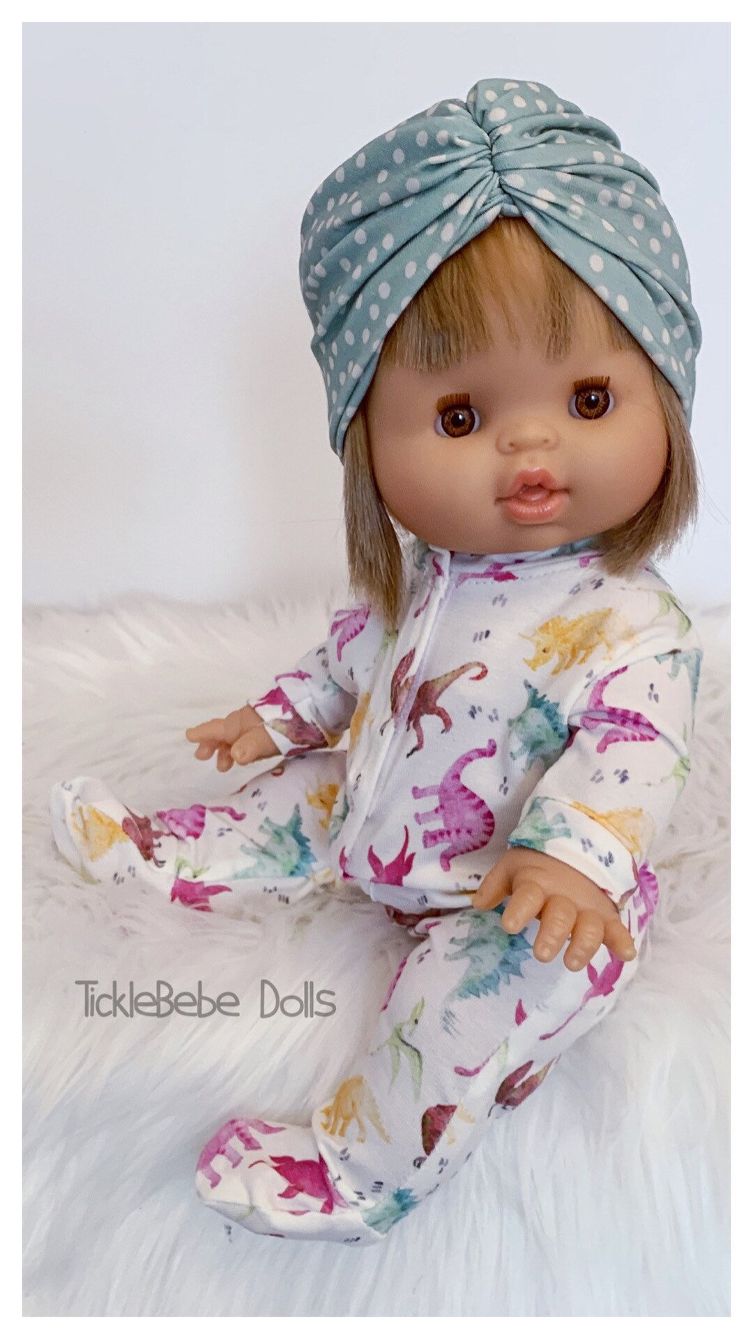 Doll Clothes Pajamas Only Dinosaur Pink Green Multicolor Print Soft White Premium Jersey Knit Ticklebebe Dolls Etsy Canada
