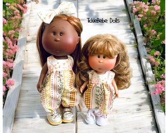 Doll Clothes - 12” Mia or 9” Mini Mia - Long Romper Only - Fall - Wildflowers Pattern - Premium Woven Cotton.