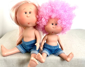 Doll Clothes - 12” Mia / Mio or 9” Mini Mia - Summer - Light Blue Short Jeans Only - Stretch Jean Fabric - TickleBebe Dolls