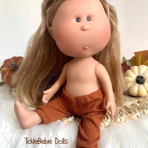 Doll Clothes - 12” Mia - Pants Only  - Copper - Rust - Ribbed Knit Fabric - TickleBebe Dolls