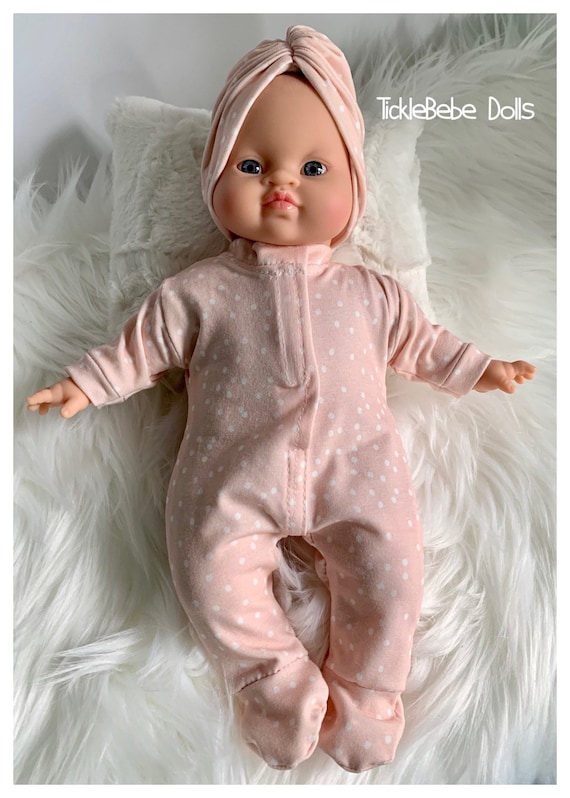 Doll Clothes 11 Soft Body Pajamas Only Blush Pink Tiny White Dots