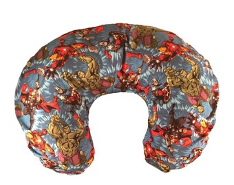 Superhero Nursing Pillow Cover, Breastfeeding, Baby Shower, Nursery Theme, Novelty, Hero