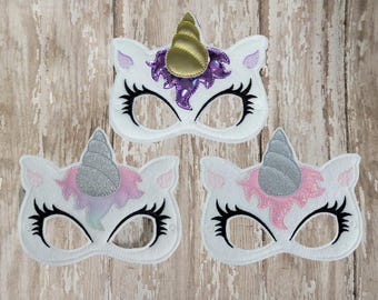 Unicorn Mask Great for Birthday Parties , Halloween Costumes, cosplay, party favors or dress up