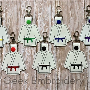 Martial Arts key fob, zipper pull, luggage tag, keychain, backpack charm, etc.