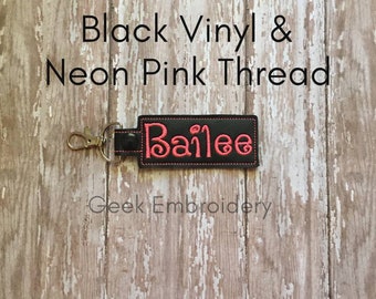 Personalized keychain ~ custom keyfob ~ personalized backpack tag ~ Name Tag ~ ID ~ Lunch Box ~