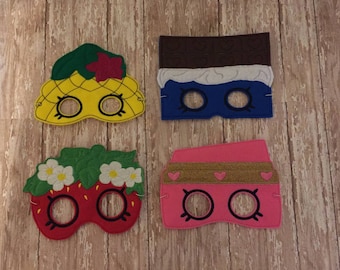 Character kids felt masks ~ dress up ~ costumes ~ Halloween ~ pretend play ~ cosplay ~ party favors