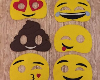 Emoji Face Mask Great for Birthday Parties, dress up, Cosplay, party favors or Halloween Costumes