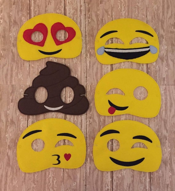 Emoji Face Mask Great for Birthday Parties dress up Cosplay Etsy
