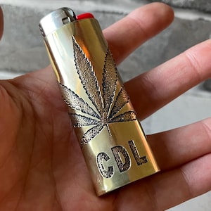 MJ Leaf lighter case gift for stoner girl custom names leaf lighter metal lightercase heirloom Copper Brass lighter holder 70s 60s retro