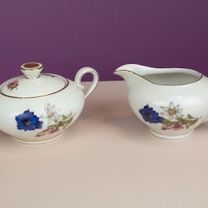 Vintage Bavarian Schumann Arzberg Sugar and Creamer Set