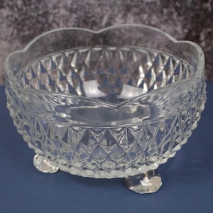 Vintage Indiana Glass Footed Bowl