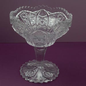 Vintage Glass Pedestal Candy Dish