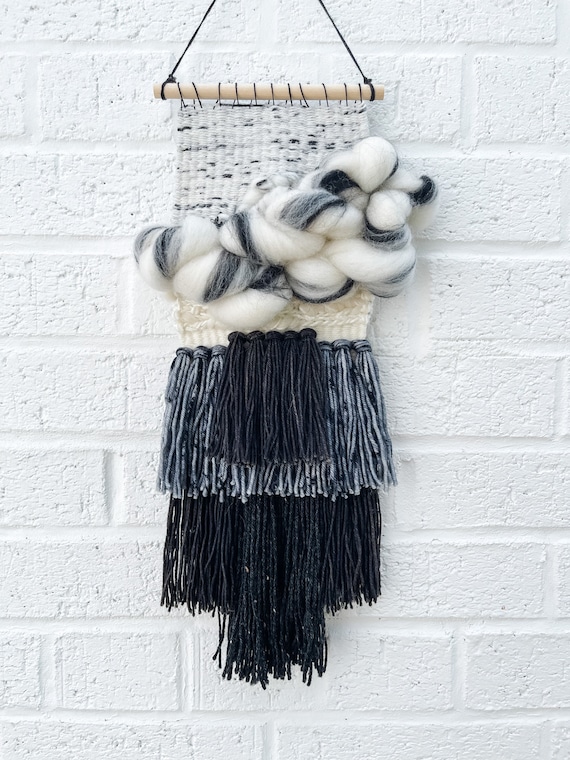 Black woven wall hanging sale
