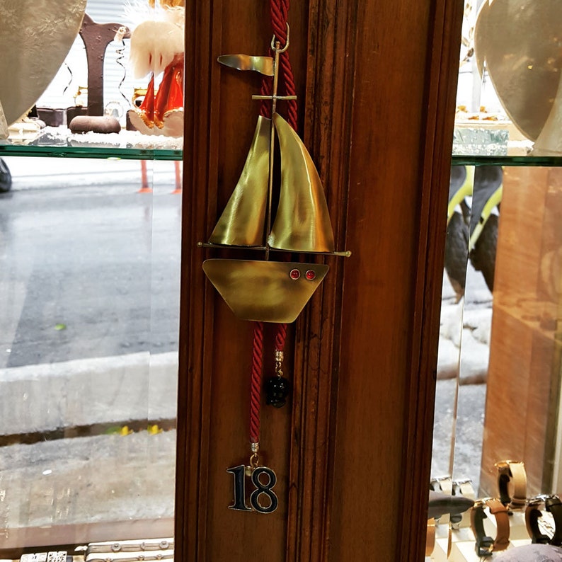 Gift Christmas Decorations New Year Decoration Sailboat Decorative Sailboat Sailboat Ornament Bronze Sailboat Personalized Year