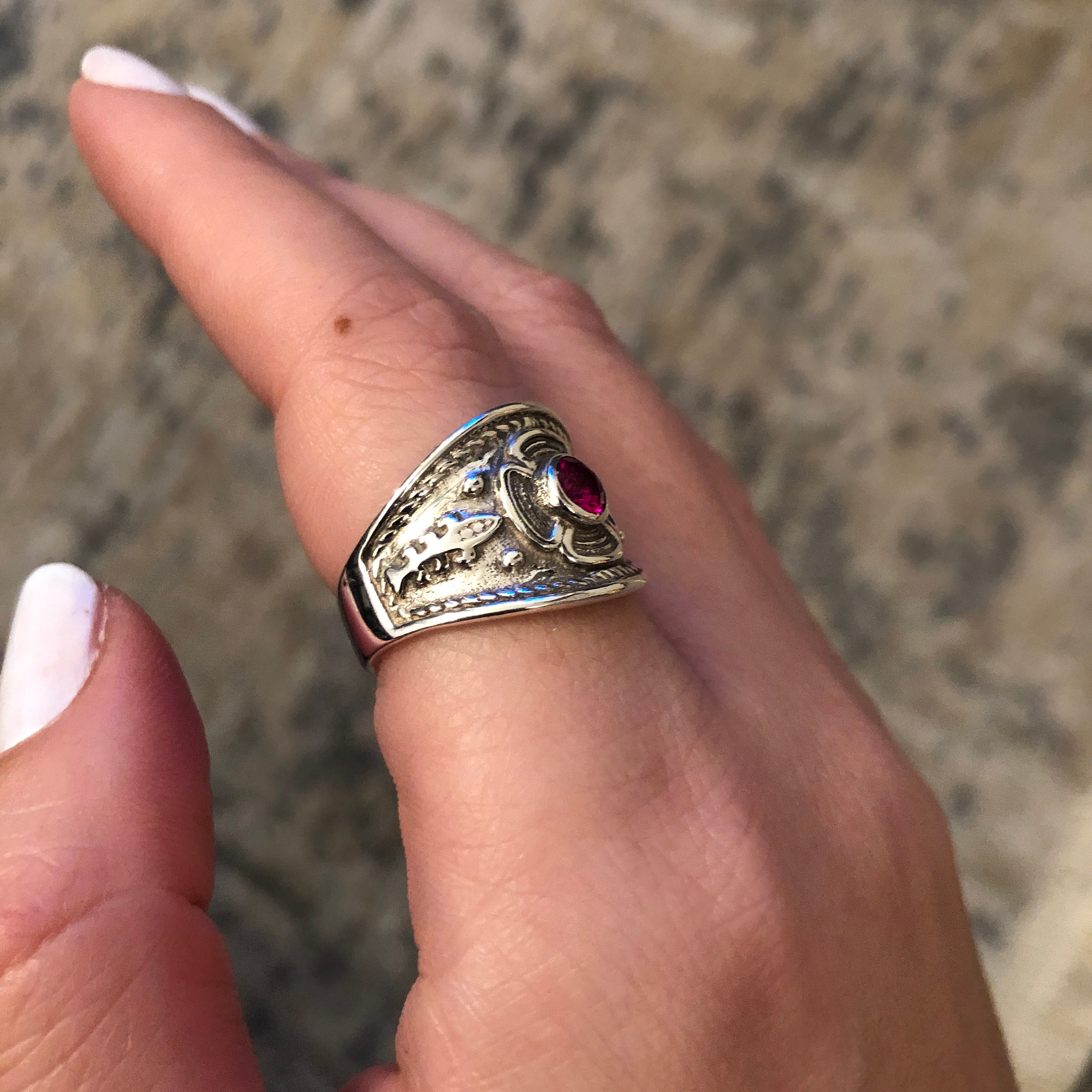 Ring Handcrafted in Sterling Silver With Zircon Handmade - Etsy UK