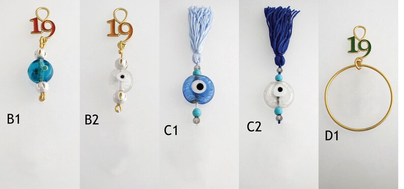 Christmas Tree ornaments Christmas charm Christmas gift Lucky petal Christmas Tree decorations holiday decor Evil Eye Charm