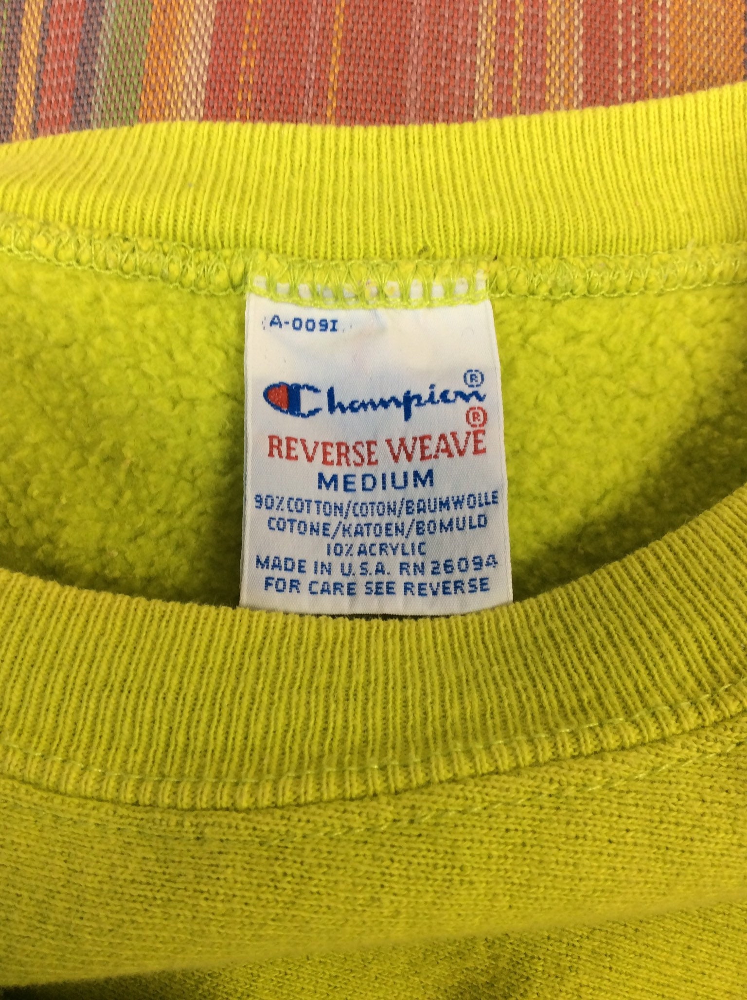 Vintage 90s Champion Reverse Weave Chartreuse Yellow Green - Etsy