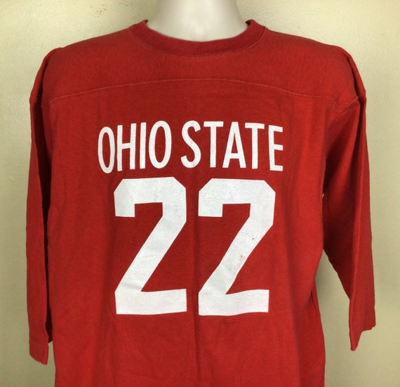 Vtg 70s Champion Ohio State 22 Football Jersey Style T-shirt - Etsy